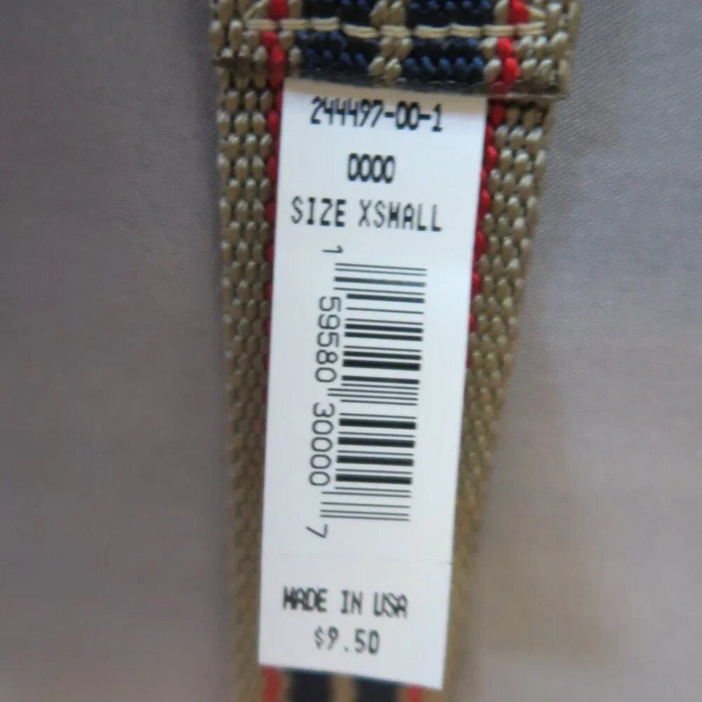 GapKids Boys Tan/Navy Blue/Red Striped Belt  Size XS 4
